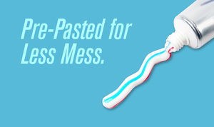 Pre-Pasted Toothbrush Makes Brushing Easy and Clean.