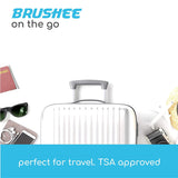 Brushee 3-in-1 Disposable Mini Toothbrush and Travel Toothbrush, 24-Pack